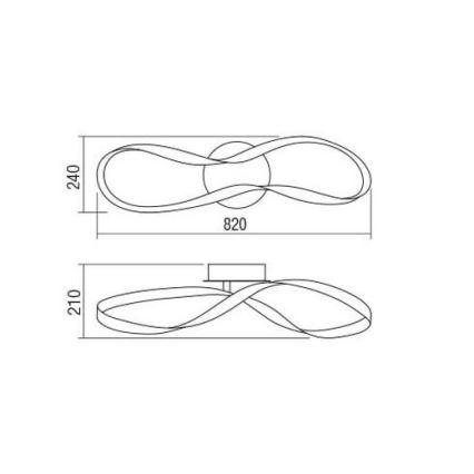 Redo 01-1529 - LED Dimbar taklampa NUBO LED/34,5W/230V vit
