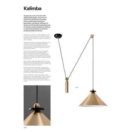 Redo 01-1546 - Ljuskrona med textilsladd KALIMBA 1xE27/42W/230V diameter 42 cm spindel svart