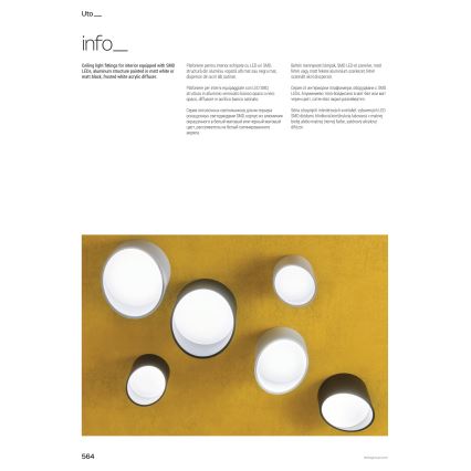 Redo 01-1625 - LED infälld spotlight UTO LED/6W/230V Ø 9 cm vit