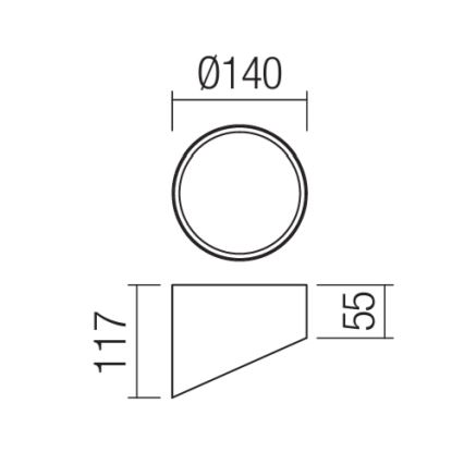 Redo 01-1629 - LED-spot UTO LED/18W/230V Ø 14 cm vit