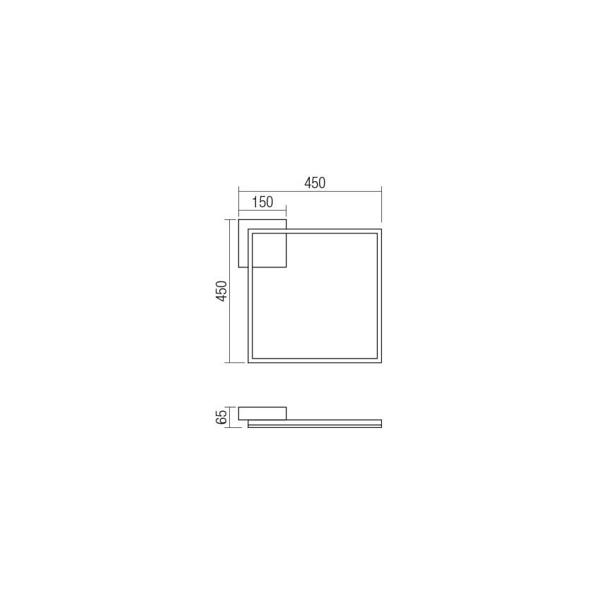 Redo 01-1638 - Dimbbar LED-takarmatur KLEE LED/30W/230V 45x45 cm vit