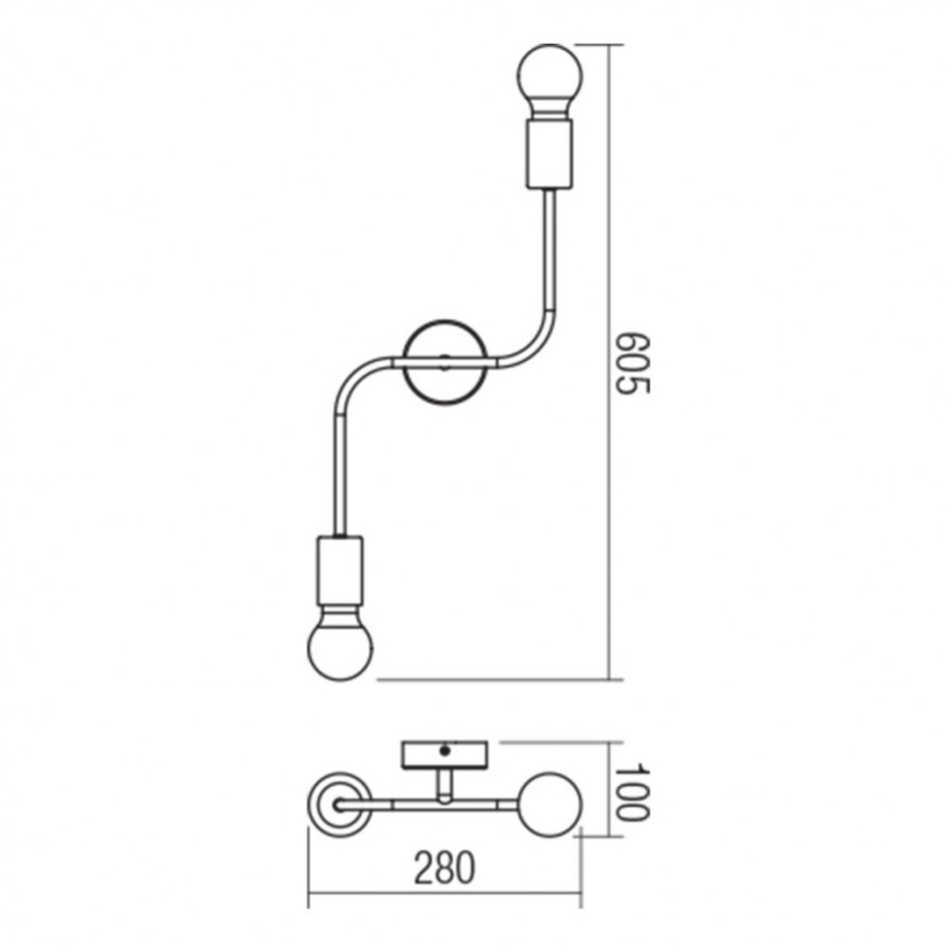 redo 01-1668 - Takbelysning YAK 2xE27/42W/230V