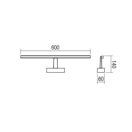 redo 01-1672 - LED Badrum spegelbelysning NEPTUNE LED/12W/230V IP44