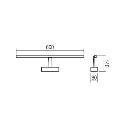 redo 01-1673 - LED Badrum spegelbelysning NEPTUNE LED/12W/230V IP44