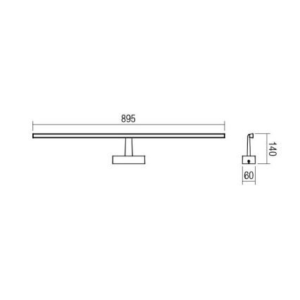 redo 01-1675 - LED Badrum spegelbelysning NEPTUNE LED/18W/230V IP44