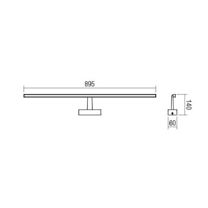 redo 01-1676 - LED Badrum spegelbelysning NEPTUNE LED/18W/230V IP44