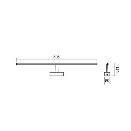 redo 01-1677 - LED Badrum spegelbelysning NEPTUNE 1xLED/18W/230V IP44