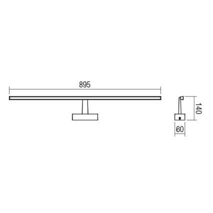 redo 01-1678 - LED Badrum spegelbelysning NEPTUNE 1xLED/18W/230V IP44