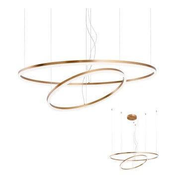redo 01-1721 - LED Ljuskrona med snöre ORBIT LED/42W + LED/66W/230V brons