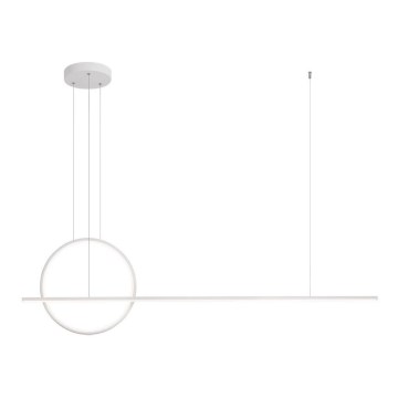 Redo 01-1734 - LED ljusreglerad ljuskrona på textilsladd GIOTTO LED/46W/230V vit