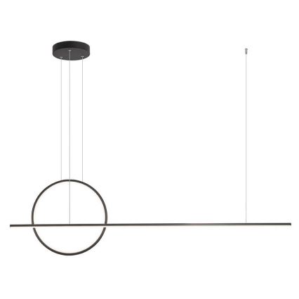 Redo 01-1735 - LED ljusreglerad ljuskrona på textilsladd GIOTTO LED/46W/230V svart