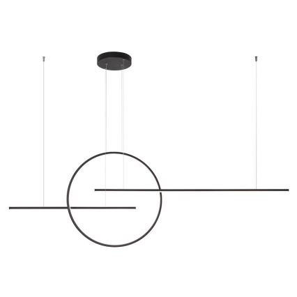 Redo 01-1737 - LED ljusreglerad ljuskrona på textilsladd GIOTTO LED/56W/230V svart