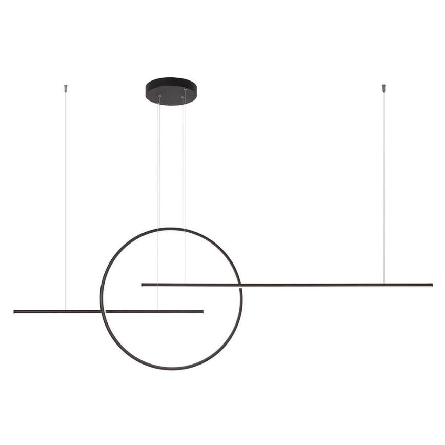 Redo 01-1737 - LED ljusreglerad ljuskrona på textilsladd GIOTTO LED/56W/230V svart