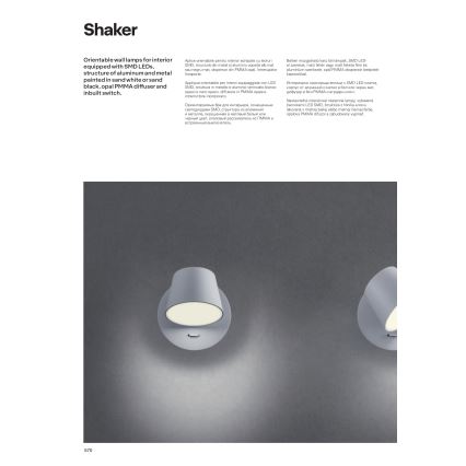 redo 01-1739 - LED Väggbelysning SHAKER LED/6W/230V svart