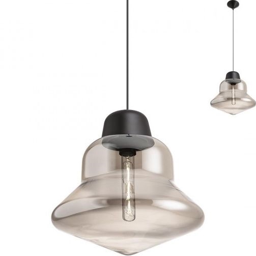 Redo 01-1771 - Ljuskrona med textilsladd AMNO 1x/E27/42W/230V diameter 33 cm grå