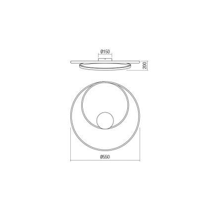 Redo 01-1792 - LED Dimbar taklampa TORSION LED/30W/230V brons