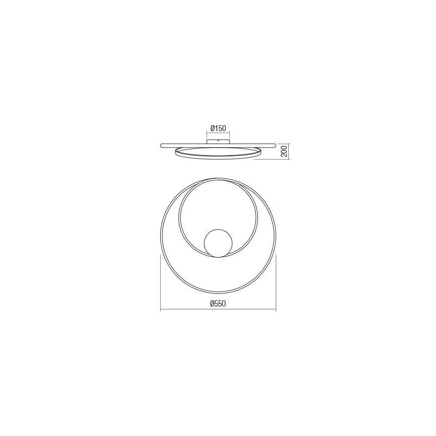 Redo 01-1792 - LED Dimbar taklampa TORSION LED/30W/230V brons