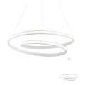 Redo 01-1795 - LED dimbar hänglampa på vajer TORSION LED/40W/230V Ø 74 cm vit