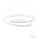 Redo 01-1795 - LED ljusreglerad ljuskrona på textilsladd TORSION LED/40W/230V diameter 74 cm vit