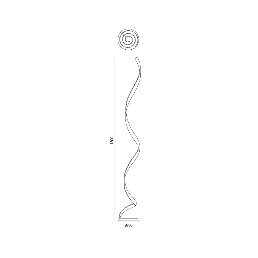 Redo 01-1797 - Dimbar LED-golvlampa TORSION LED/24W/230V 3000K vit
