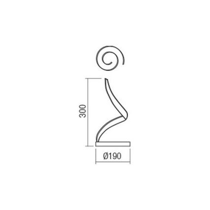 Redo 01-1815 - LED-bordslampa TORSION 11W/230V 3000K vit