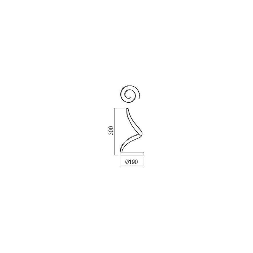 Redo 01-1815 - LED-bordslampa TORSION 11W/230V 3000K vit