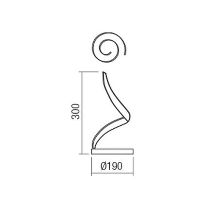 Redo 01-1816 - LED bordslampa TORSION LED/11W/230V bronsfärgad