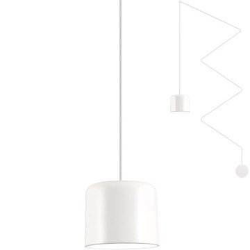 Redo 01-1821 - Ljuskrona med textilsladd DODO 1xE27/15W/230V spindel vit
