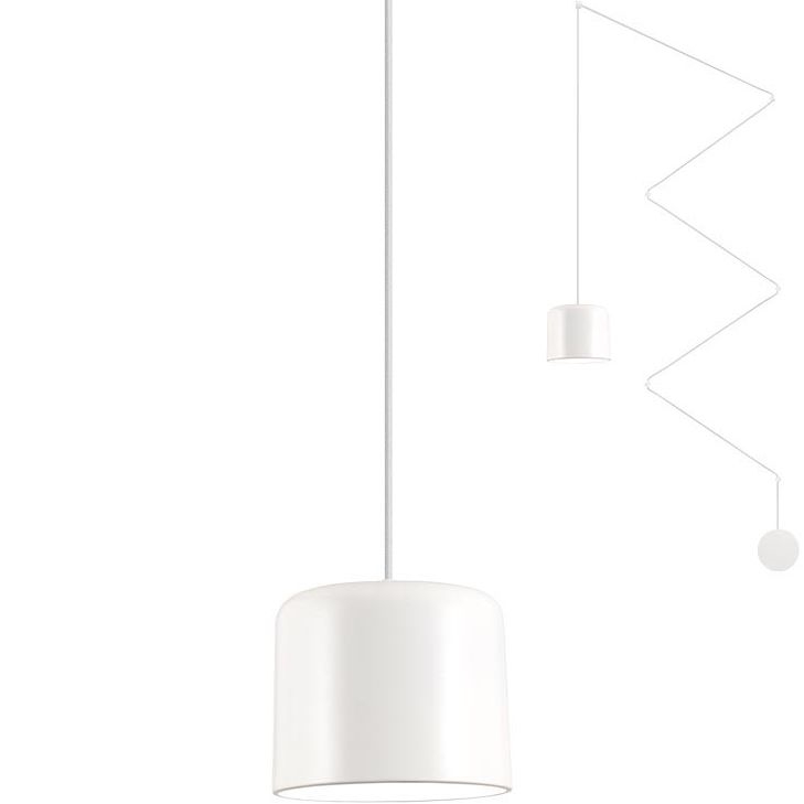 Redo 01-1821 - Ljuskrona med textilsladd DODO 1xE27/15W/230V spindel vit