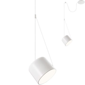 Redo 01-1823 - Ljuskrona med textilsladd DODO 1xE27/15W/230V spindel vit
