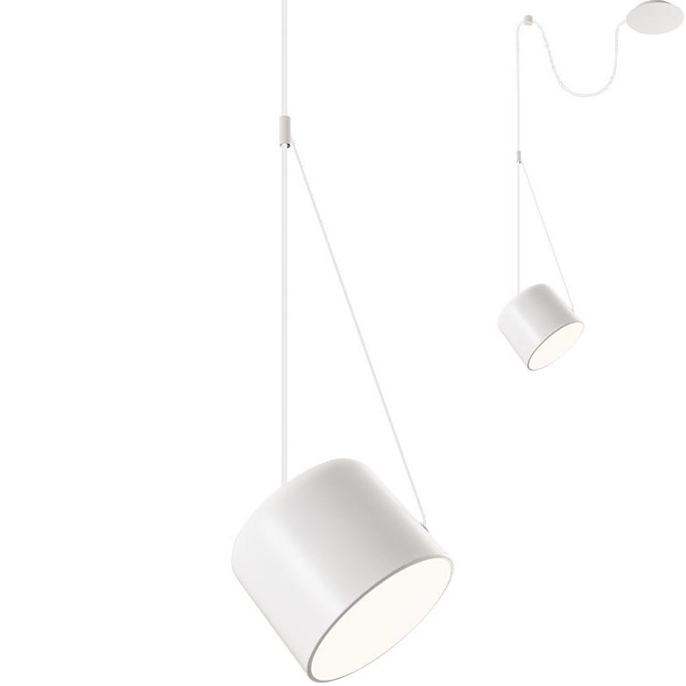 Redo 01-1823 - Ljuskrona med textilsladd DODO 1xE27/15W/230V spindel vit