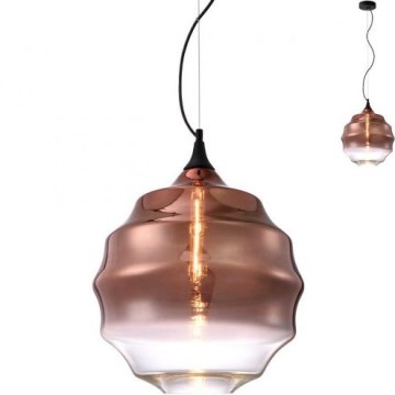 Redo 01-1846 - Ljuskrona med textilsladd SLAG 1xE27/42W/230V diameter 40 cm koppar