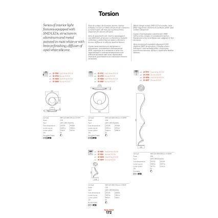 Redo 01-1887 - LED Dimbar taklampa TORSION LED/29W/230V Ø 55 cm brons