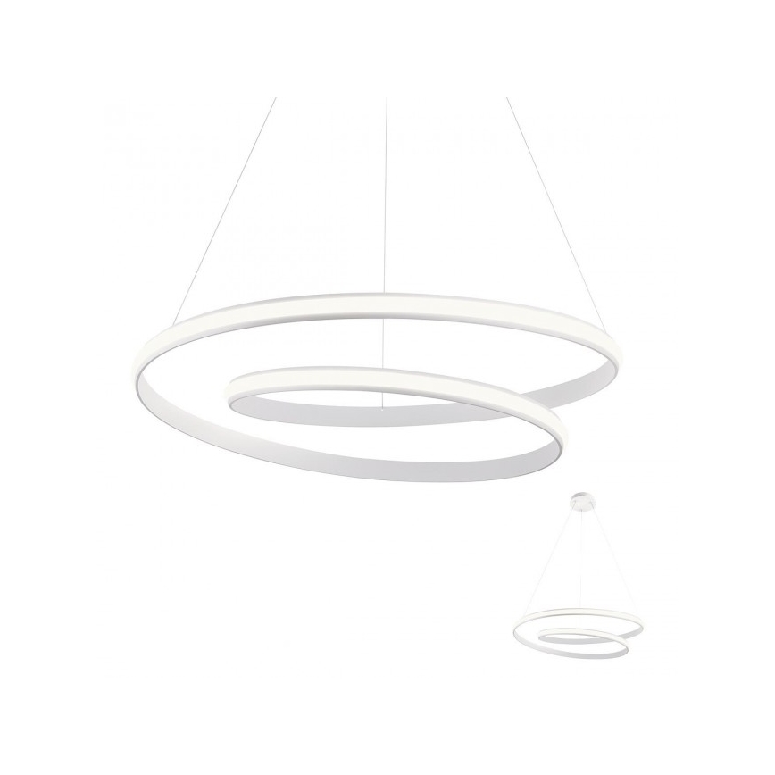 Redo 01-1890 - Dimbar LED-pendel på wire TORSION LED/35W/230V 4000K Ø 75 cm vit