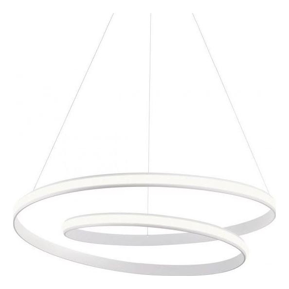 Redo 01-1890 - LED dimbar pendellampa på vajer TORSION LED/35W/230V Ø 75 cm vit