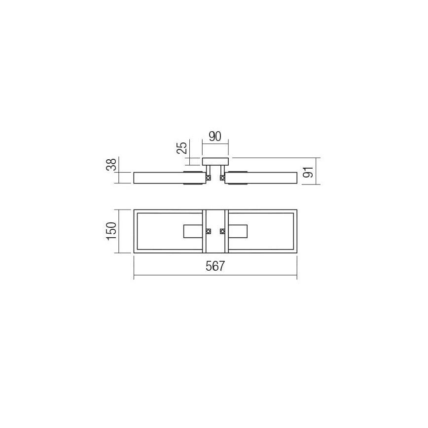 Redo 01-1968 - Taklampa TIMBER 2xE27/42W/230V bok