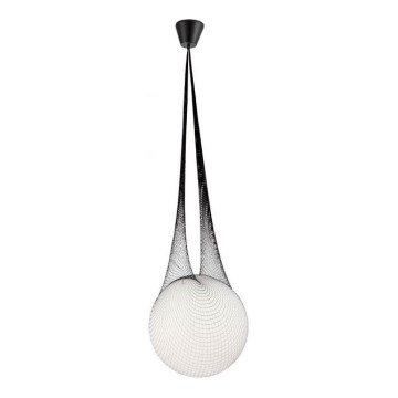 Redo 01-1974 - LED ljuskrona med textilsladd ALLURIA 1xE27/10W/230V diameter 40 cm