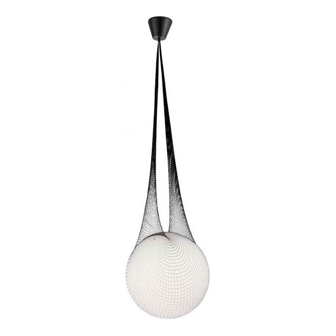 Redo 01-1974 - LED ljuskrona med textilsladd ALLURIA 1xE27/10W/230V diameter 40 cm