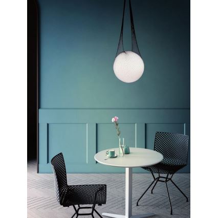 Redo 01-1974 - LED ljuskrona med textilsladd ALLURIA 1xE27/10W/230V diameter 40 cm