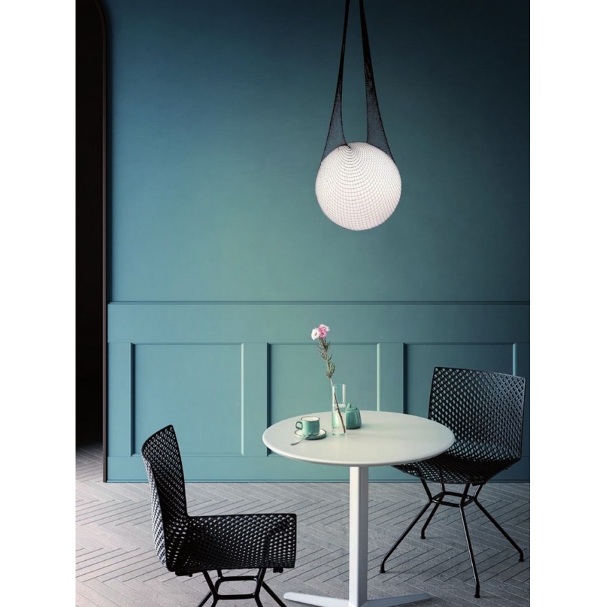 Redo 01-1974 - LED ljuskrona med textilsladd ALLURIA 1xE27/10W/230V diameter 40 cm