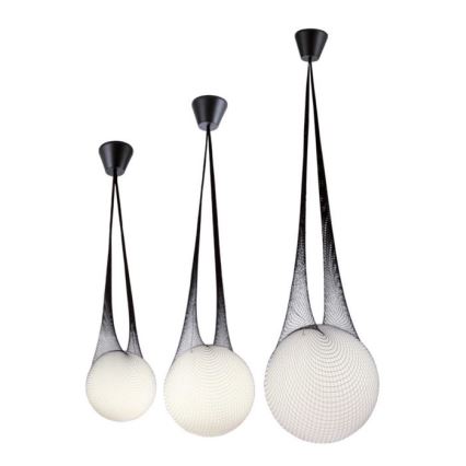 Redo 01-1974 - LED ljuskrona med textilsladd ALLURIA 1xE27/10W/230V diameter 40 cm