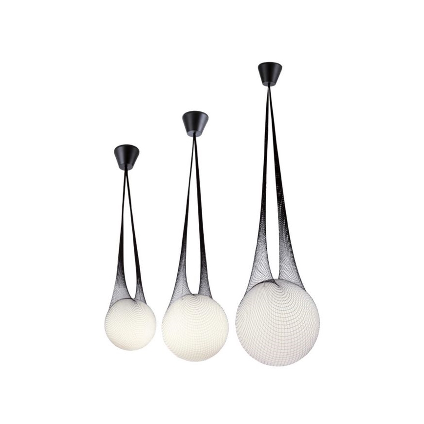 Redo 01-1974 - LED ljuskrona med textilsladd ALLURIA 1xE27/10W/230V diameter 40 cm
