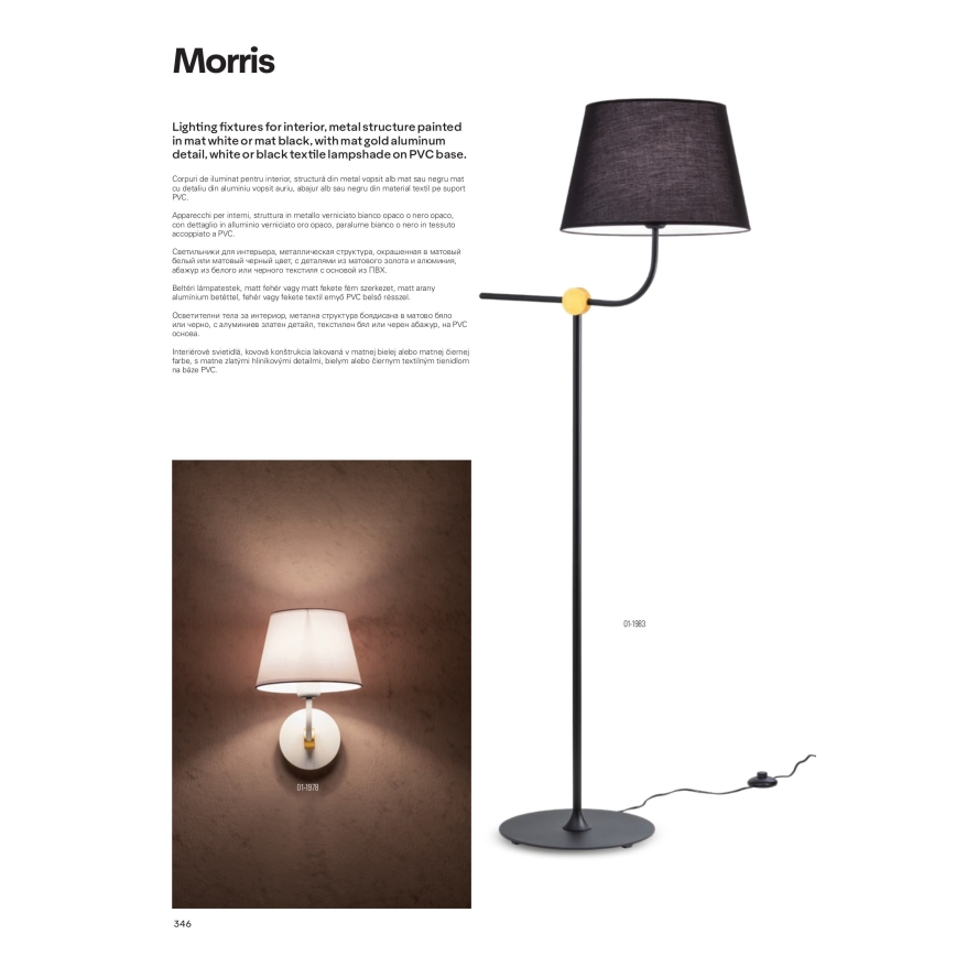 Redo 01-1980 - Bordslampa MORRIS 1xE27/42W/230V vit