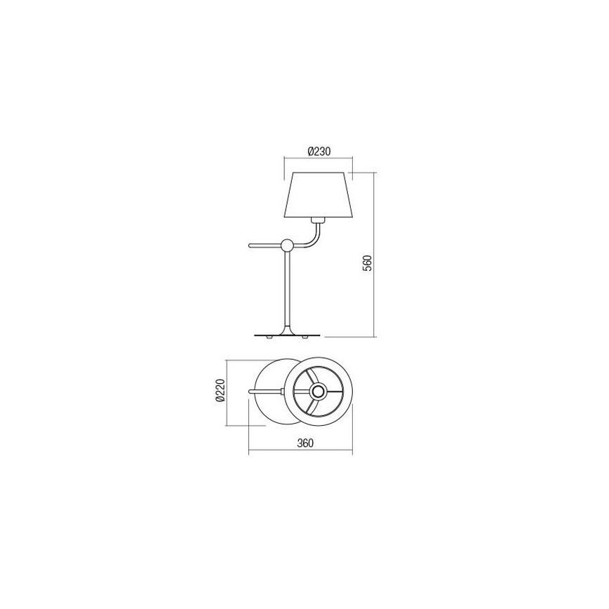 Redo 01-1980 - Bordslampa MORRIS 1xE27/42W/230V vit