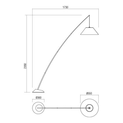 Redo 01-1988 - Golvlampa FISHER 1xE27/42W/230V, vit
