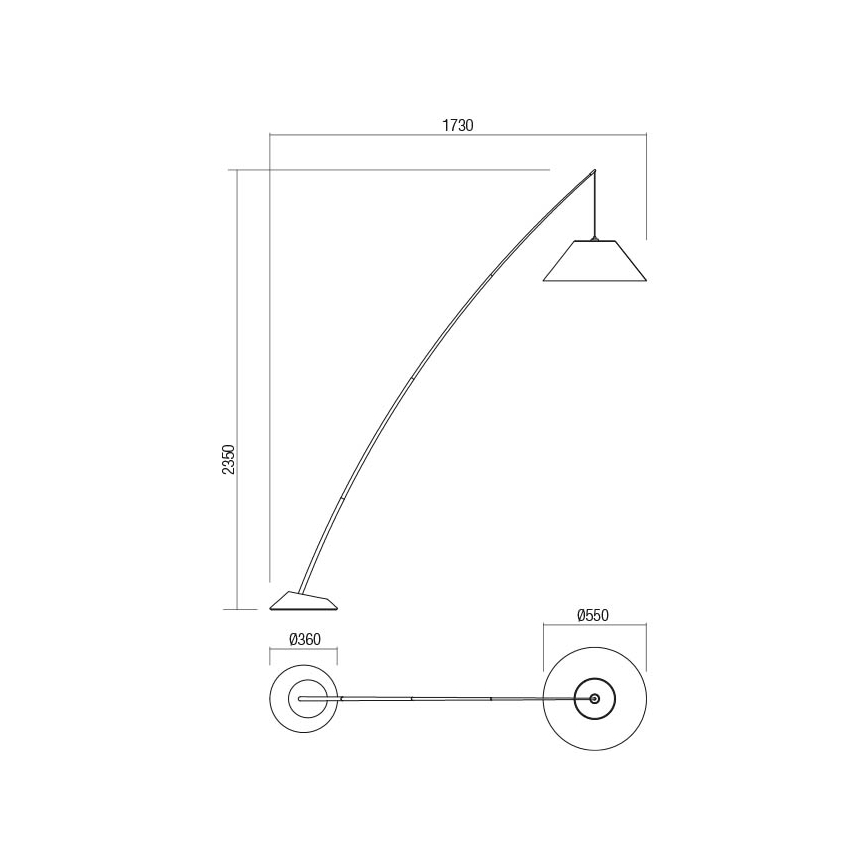 Redo 01-1988 - Golvlampa FISHER 1xE27/42W/230V, vit