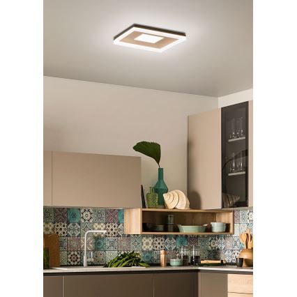 Redo 01-1998 - Dimmbar LED-taklampa MAYA LED/42W/230V 42,5x42,5 cm guld