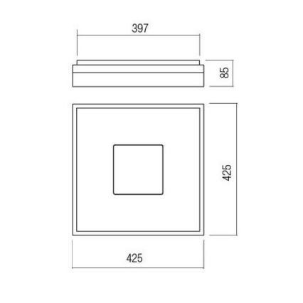 Redo 01-1998 - Dimmbar LED-taklampa MAYA LED/42W/230V 42,5x42,5 cm guld