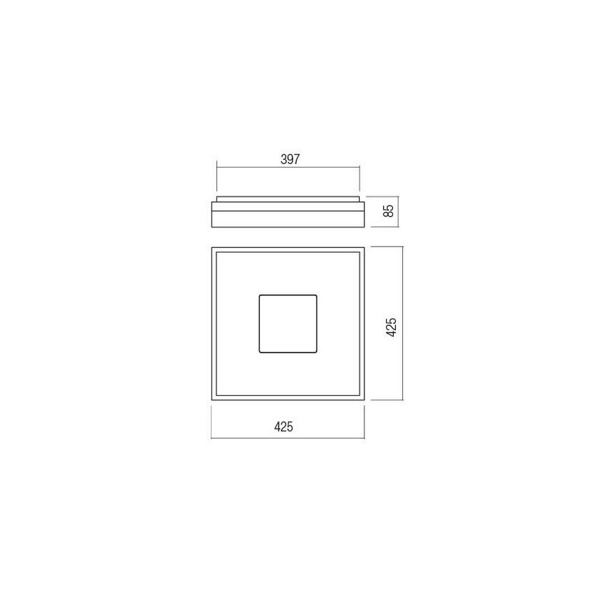 Redo 01-1998 - Dimmbar LED-taklampa MAYA LED/42W/230V 42,5x42,5 cm guld