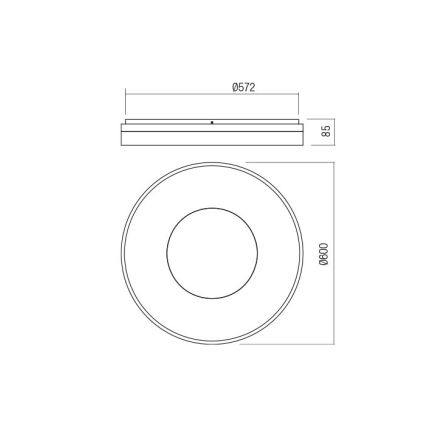 Redo 01-2004 - Dimbar LED-takarmatur MAYA LED/75W/230V Ø 60 cm guldig